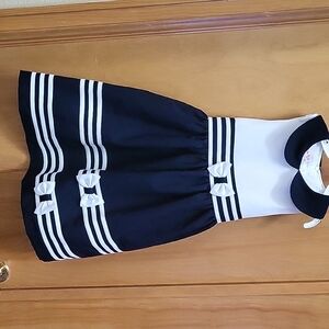 Jessica Ann Navy and White Striped Dress